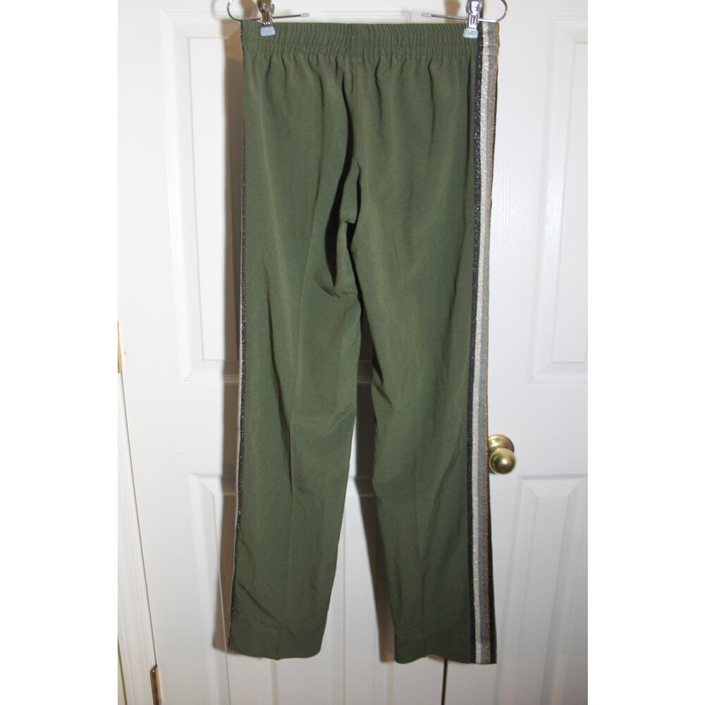 Zadig & Voltaire Khaki Green Pomy Crepe Track Pants sz 36 (S) NWOT - Picture 4 of 5